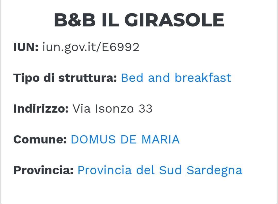 ドームス・デ・マリーア Il Girasole Bed & Breakfast エクステリア 写真